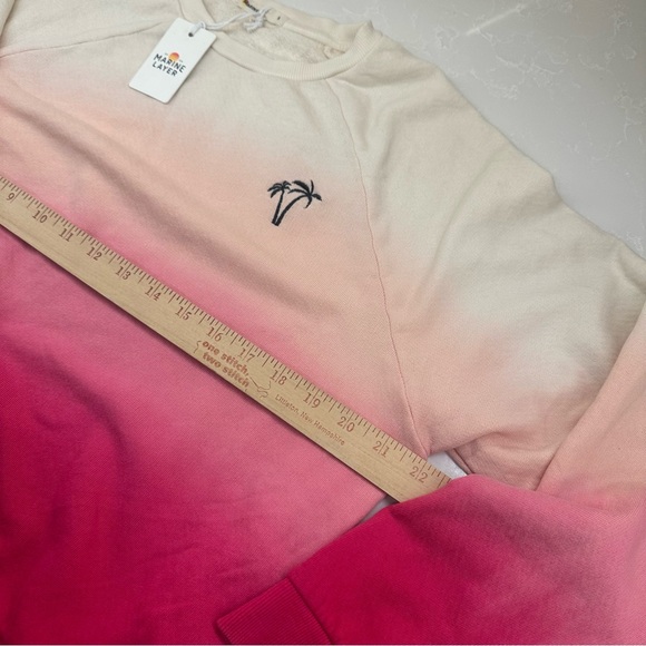 Marine Layer Ombre Pink and Cream Sweatshirt/Longsleeve. Size: Small Ladies - Picture 11 of 11